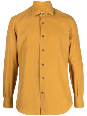 Mazzarelli long-sleeve cotton shirt - Yellow