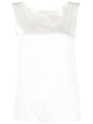 Mazzarelli sleeveless silk-blend top - White