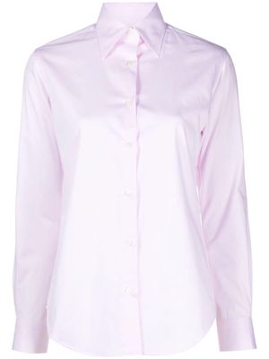 Mazzarelli slim-cut cotton shirt - Pink