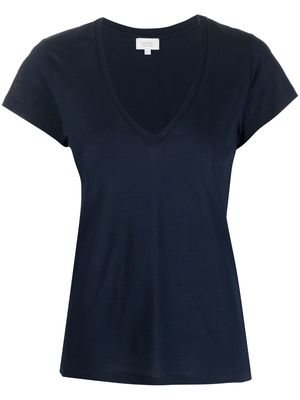 Mazzarelli V-neck cotton T-shirt - Blue