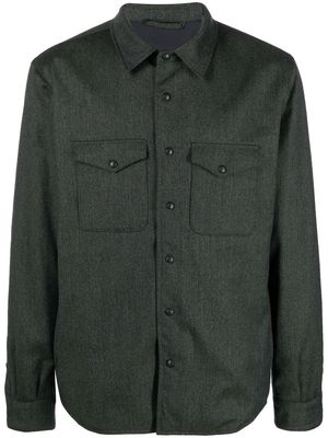 Mazzarelli virgin-wool shirt-jacket - Green