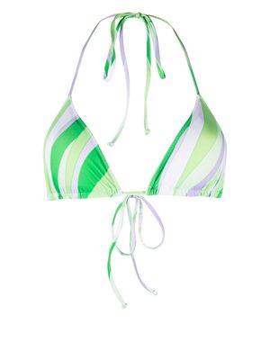 MC2 Saint Barth abstract-print bikini top - Green