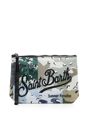 MC2 Saint Barth Aline camouflage-print clutch bag - Green