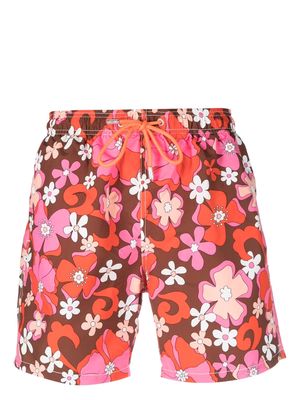MC2 Saint Barth all-over floral-print swim shorts - Brown