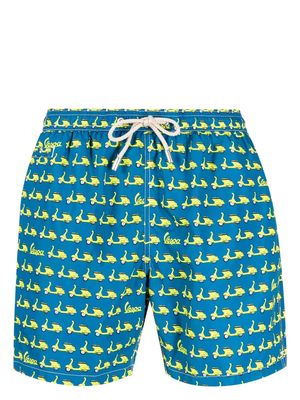 MC2 Saint Barth all-over vespa print swim shorts - Blue