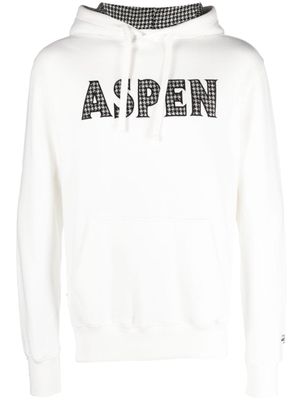 MC2 Saint Barth Aspen drawstring cotton hoodie - White