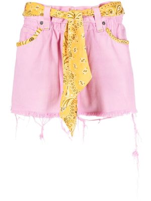 MC2 Saint Barth bandana patch shorts - Pink