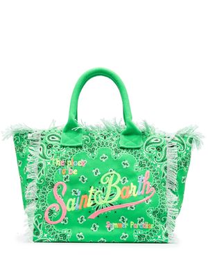 MC2 Saint Barth bandana-print cotton beach bag - Green