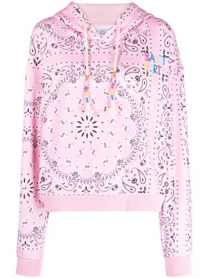 MC2 Saint Barth bandana-print cotton hoodie - Pink