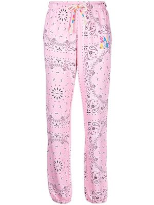 MC2 Saint Barth bandana-print cotton track pants - Pink