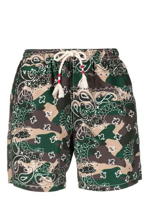 MC2 Saint Barth Bandana-print swim shorts - Brown