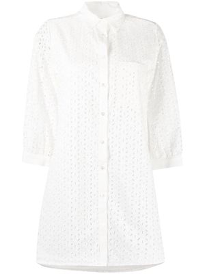 MC2 Saint Barth broderie anglaise shirt - White