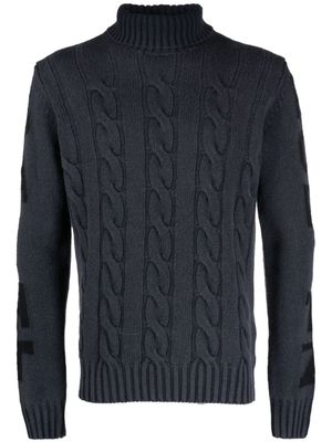 MC2 Saint Barth cable-knit roll-neck jumper - Grey