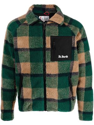 MC2 Saint Barth check-print zip-up jacket - Green