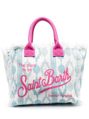 MC2 Saint Barth Colette ikat-print beach bag - Blue