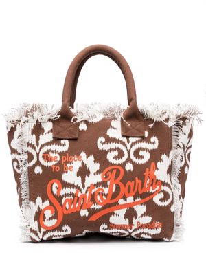 MC2 Saint Barth Colette ikat-print beach bag - Brown