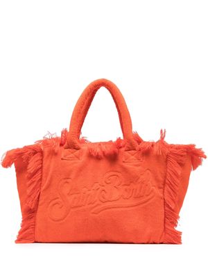 MC2 Saint Barth debossed-logo cotton beach bag - Orange