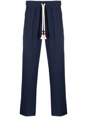 MC2 Saint Barth drawstring linen trousers - Blue