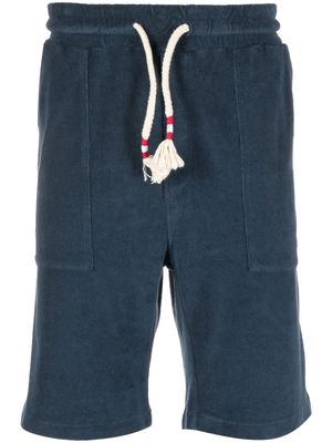 MC2 Saint Barth drawstring velour shorts - Blue
