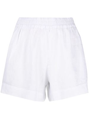 MC2 Saint Barth elasticated-waist linen shorts - White