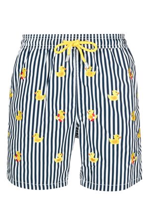 MC2 Saint Barth embroidered-duck swim shorts - White