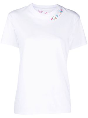 MC2 Saint Barth embroidered-logo cotton T-shirt - White