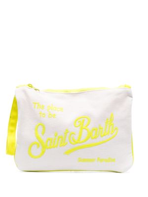 MC2 Saint Barth embroidered-logo makeup bag - White
