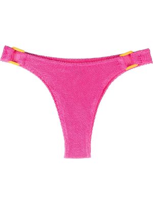 MC2 Saint Barth Ever seersucker-texture bikini bottoms - Pink