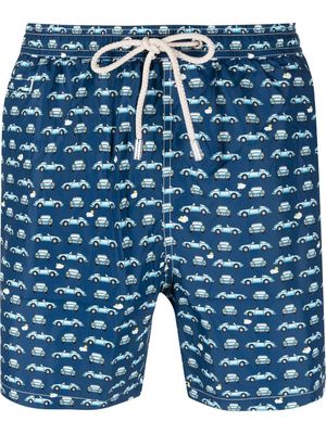 MC2 Saint Barth Extreme Car-print swim shorts - Blue