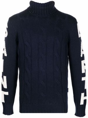 MC2 Saint Barth Fisherman cable-knit roll-neck jumper - Blue