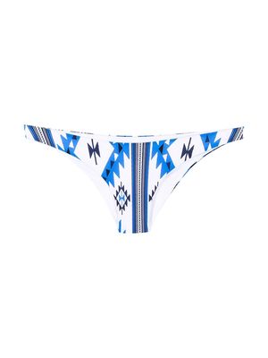 MC2 Saint Barth geometric-print bikini bottoms - White