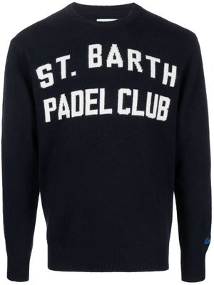 MC2 Saint Barth Heron intarsia-knit logo jumper - Blue