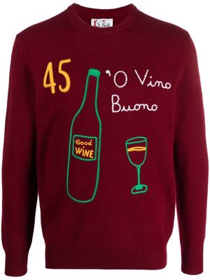 MC2 Saint Barth Heron Vino Buono embroidered jumper