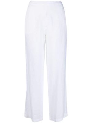 MC2 Saint Barth high-waisted linen trousers - White