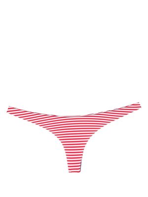 MC2 Saint Barth horizontal stripe-pattern bikini bottom - Red