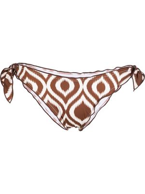 MC2 Saint Barth ikat-print bikini bottoms - Brown