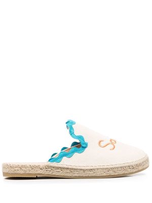 MC2 Saint Barth Isla wave slip-on espadrilles - Blue
