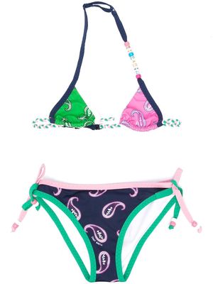 MC2 Saint Barth Kids bandana-print halterneck bikini - Pink