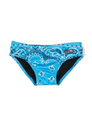 MC2 Saint Barth Kids bandana-print swim trunks - Blue