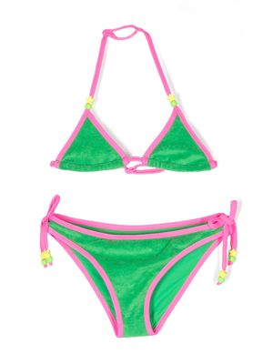 MC2 Saint Barth Kids bead-detail bikini set - Green
