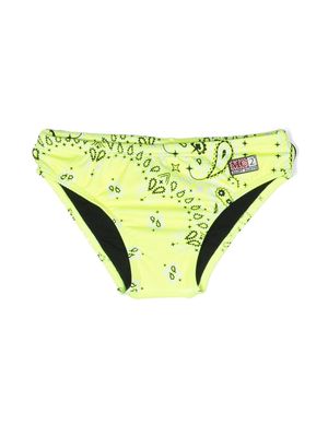 MC2 Saint Barth Kids Billy paisley-print swim trunks - Yellow