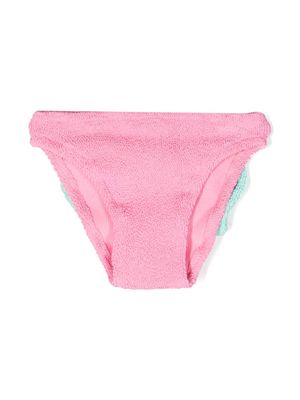 MC2 Saint Barth Kids bow-detail crinkled bikini bottom - Pink