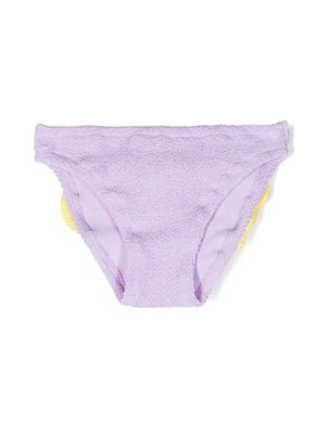 MC2 Saint Barth Kids bow-detail crinkled bikini bottom - Purple