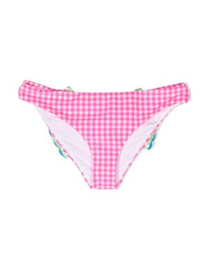MC2 Saint Barth Kids bow-detail gingham bikini bottoms - Pink