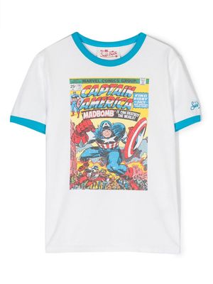 MC2 Saint Barth Kids Captain America graphic-print T-shirt - White