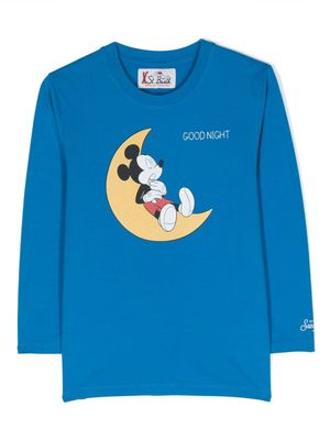 MC2 Saint Barth Kids cartoon-print cotton sweatshirt - Blue