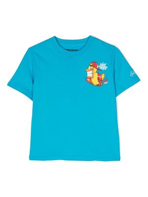 MC2 Saint Barth Kids cartoon-print cotton T-Shirt - Blue
