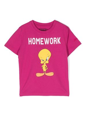 MC2 Saint Barth Kids cartoon-print cotton T-shirt - Pink