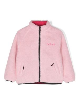 MC2 Saint Barth Kids cartoon-print zip-up fleece jacket - Pink