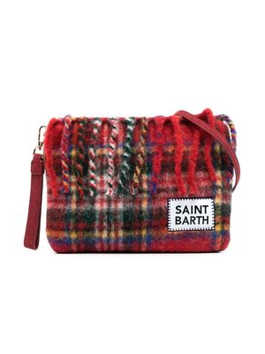 MC2 Saint Barth Kids check-pattern shoulder bag - Red